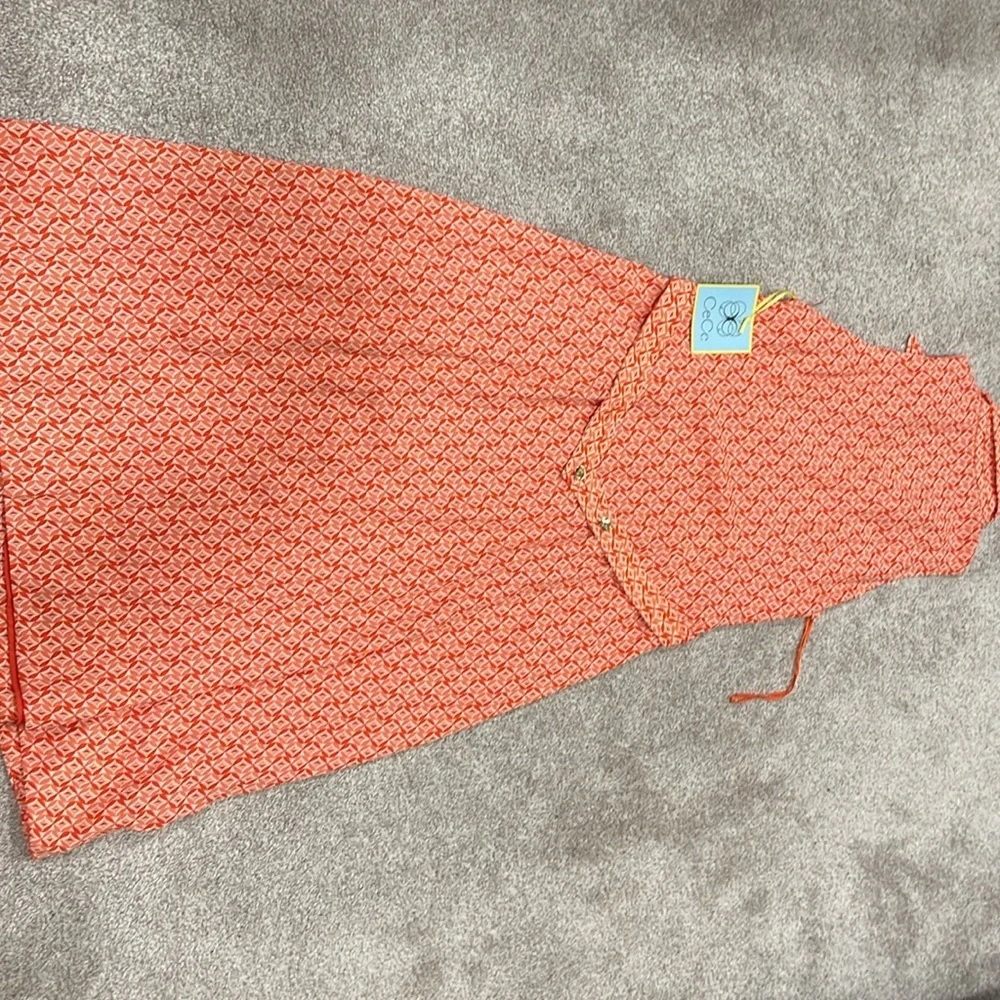 Sleeveless Red Patterned Dress - Picture 4 of 4